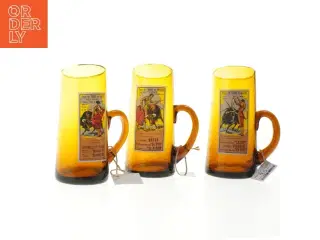 Brune glas med tyrefægtertema (str. 16 cm)