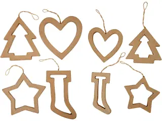 Håndlavede Juleophæng i Papmaché - 24 stk.