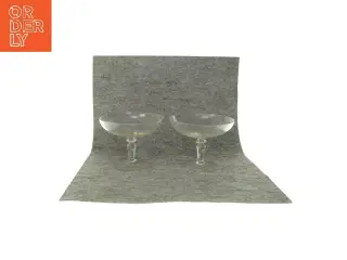 Glasskål på fod (2 stk) (str. HØ: 11x15 cm)