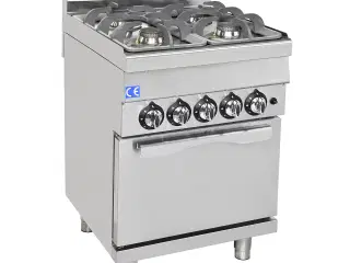 Gaskomfur med 4 Brændere og Gasovn (GN 1/1)