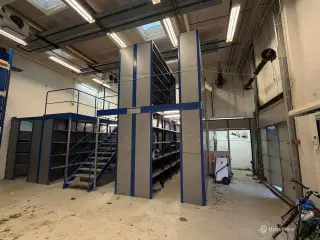 Højloftet lager med fleksibelt valg af kontor