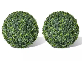 Buksbomsæt planteskulptur kunstigt 35 cm 2 stk.