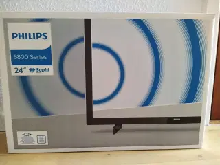 Sort 24" fladskærms-TV Philips + Samsung (til rep)