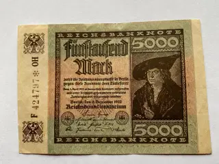 Reichsbanknote - fünftausend mark