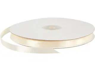 Råhvid Satinbånd 10 mm - 100 m til Dekoration