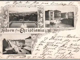 Hilsen fra Christiania - Norge - Brugt - Fold !