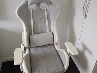 Gamer-stol NIBE hvid/beige stof