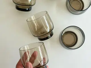 Luminarc, røgfarvede glas, 10 stk samlet