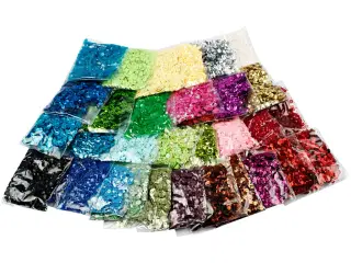 Pailletter, str. 6 mm, 32x25g/ 1 pk.