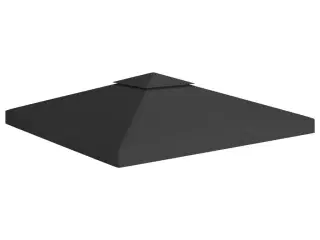 Pavillontag 2 lag 3x3 m 310 g/m² sort