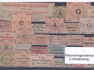 Rationeringsmærker - 2. Verdenskrig