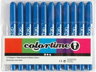 Colortime Tusch, streg 5 mm, azure, 12stk./ 1 pk.