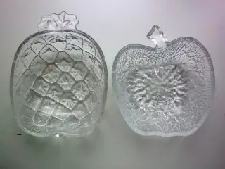 Glasskål is ananas og æble snack