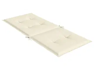 Stolehynder m. høj ryg 4 stk. 120x50x3 cm stof cremefarvet