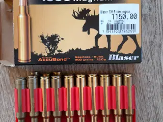cal. .338 Blaser Magnum, Patroner og Hylstre