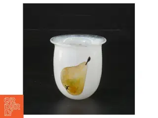 Porcelænskrus med pæremotiv (str. 7 cm)