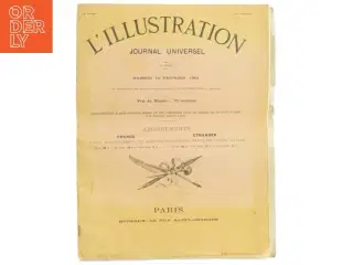 Gammel avis &#39;L&#39;Illustration&#39; fra 1901 (str. 41 x. 32 cm)