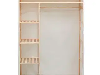 Garderobe stof og fyrretræ 110 x 40 x 170 cm