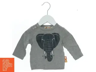 Grå langærmet bluse med elefant print fra Dyr Cph (str. 62)