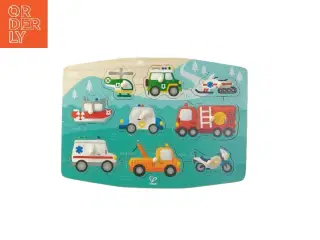 Træ puslespil med køretøjer fra Hape (str. 29x20,5 cm)