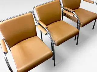 3 Sjældne Bauhaus-stil stole fra 1970'erne