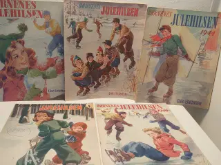 5 stk "Børnenes Julehilsen" 1941-43-44-45 og u.år