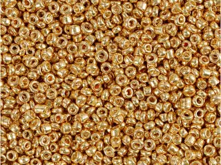 Rocaiperler, diam. 1,7 mm, str. 15/0, hulstr. 0,5-0,8 mm, messing, 25g/ 1 pk.