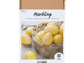 DIY Kit Marmorering, rosa, gul, 1 pk.