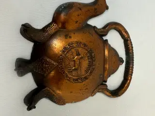 Vintage tekande / tepotte kobber knage
