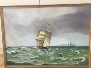 Maleri Sejlskib