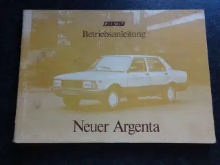 FIAT Argenta instruktions manual