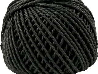 Papirgarn, tykkelse 2,5-3 mm, sort, 150 g, 40m/ 1 ngl.