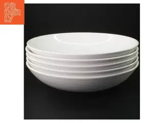Hvide porcelænstallerkener, dybe , 5 stk fra IKEA (str. 24 diameter. 5 cm høj)