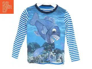 Langærmet t-shirt med fiskeprint fra VRS (str. 98)