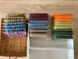 Strikkede karklude, 100% bomuld