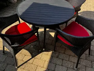 Havebord m 4 stole