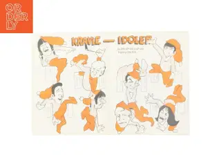 Vintage kravlenisser fra bladet "Børge" (str. 30 x 23 cm) der forestiller tidens populære popsanger, bl.a. The Beatles.