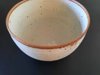 Beate Andersen Håndlavet Keramik Skål Beige med Br
