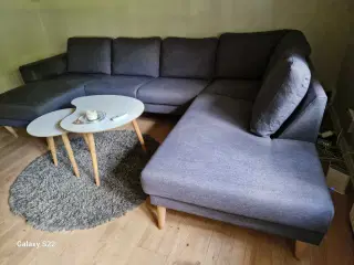 Sofa med chaiselong 