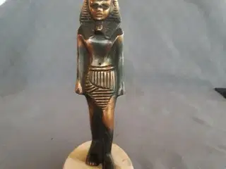 Smuk Egyptisk Kong Tut Bronze Figur