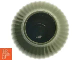 Rillet grøn vase fra Kahler (str. 26x20 cm)
