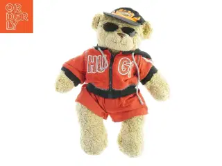 Tøjklædt bamse fra Build a Bear (str. H. 45 cm)