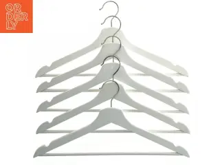 Hvide bøjler, 43 cm, 5 styk (str. 43 cm. 5 styk)