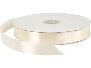 Råhvid Satinbånd 20 mm x 100 m - Elegant til DIY