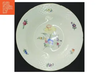 B&G Saksisk blomst dyb tallerken (str. 24,5x4 cm)