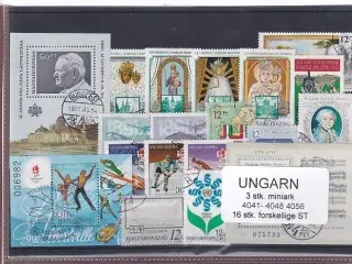 Ungarn - 3 Miniark 4041 -4048 - 4056 + 16 stk. Stemplet