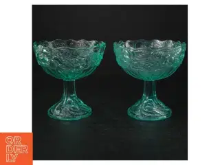 Turkise opsatser i krystalglas (str. H. 13 cm. ø. 13 cm)