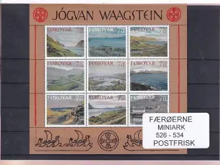 Færøerne - 1 Miniark 526 - 534 - Postfrisk