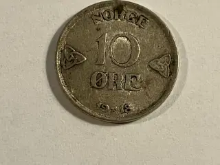 10 Øre Norge 1918 Renset