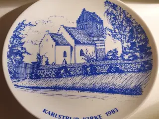 Lions platte af Karlstrup kirke 1983